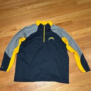 Antigua Navy, Yellow & Gray Quarter-Zip Pullover Jacket